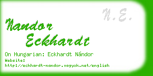 nandor eckhardt business card